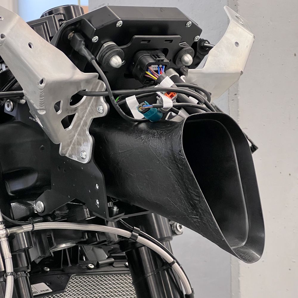 Alpha Racing 2023+ M1000RR Airbox Inlet Tube - Fiberglass