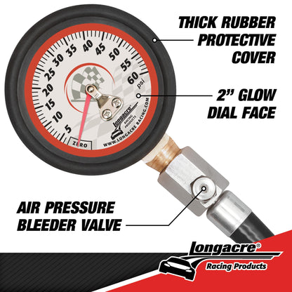 Longacre Basic 2" Tire Pressure Gauge